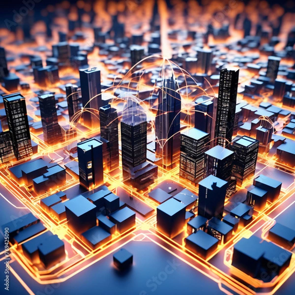 Obraz electronic circuit board with processor