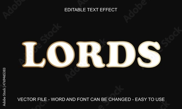 Obraz Golden white luxury editable text effect