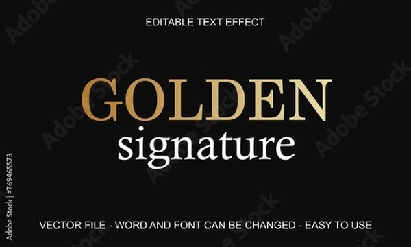 Obraz Editable text effect luxury gold template