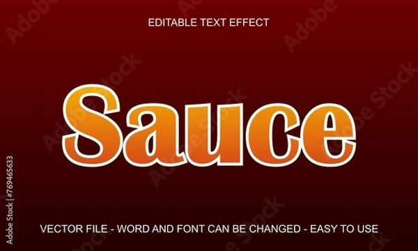 Obraz Editable text effect hot sauce mock up, spicy text style