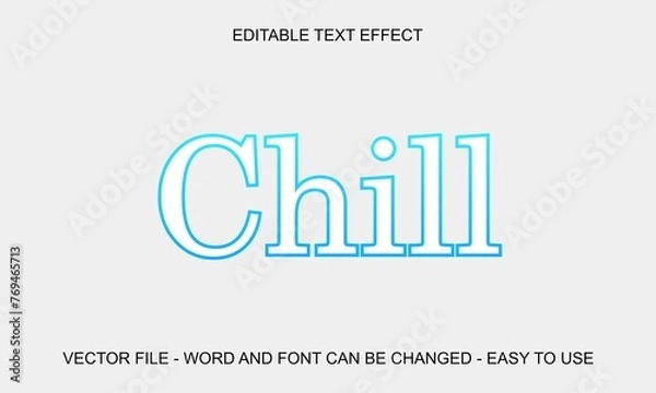Obraz Editable text effect chill