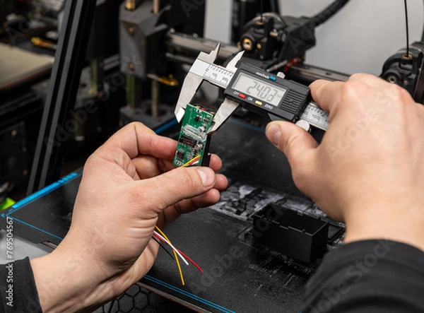 Obraz Modeling a part on a 3D printer