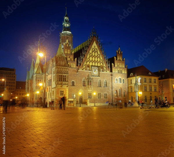 Obraz Old Town Hall at night