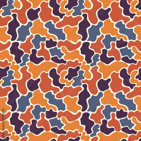 Fototapeta vector old school camouflage pattern, duck hunter camouflage, vintage camouflage, 