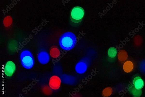 Fototapeta De focused lights , blur effect use for background