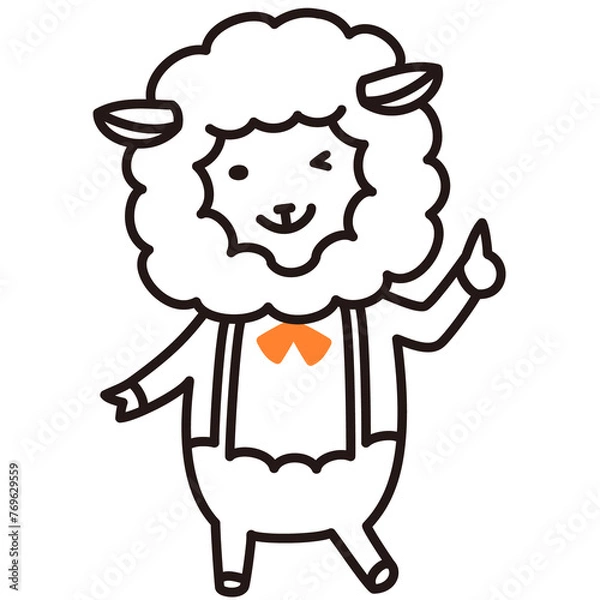 Fototapeta 色加工ok ひつじ素材No.7 オススメ