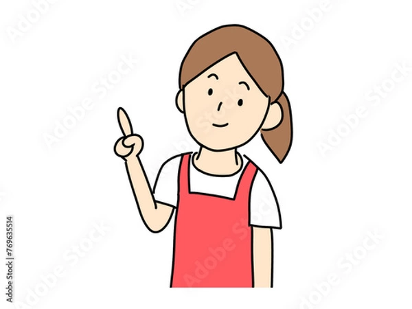 Obraz 指をさす女性