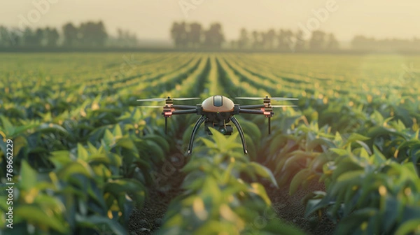 Obraz drone crop monitoring, aerial imagery