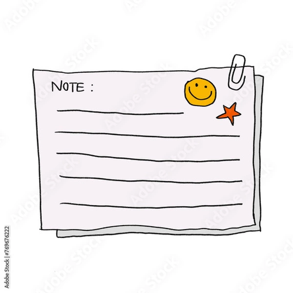 Fototapeta To do list notepad, cute note, text box, hand drawing graphic resource