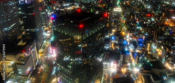 Fototapeta 名古屋のパノラマ夜景