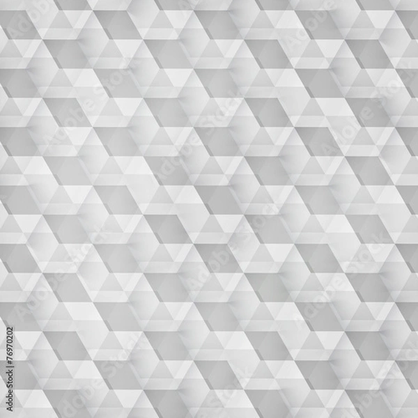 Fototapeta Vector Abstract geometric shape from gray cubes.