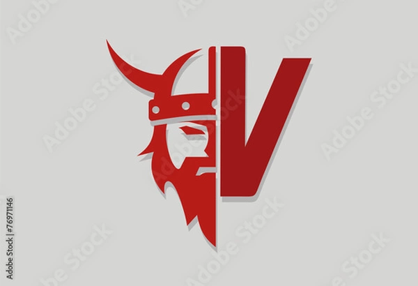 Obraz Viking helmet vector logo