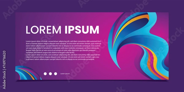 Obraz full color abstract vector background banner