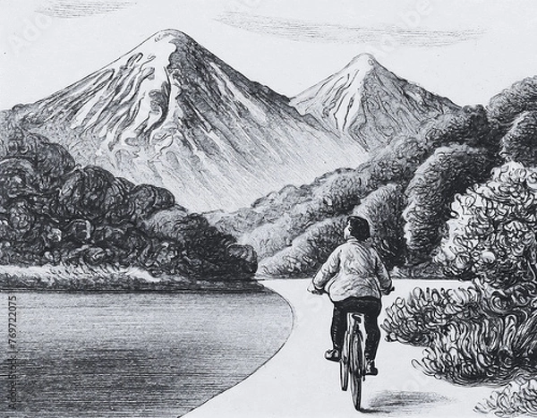 Obraz 자전거 타는 남자