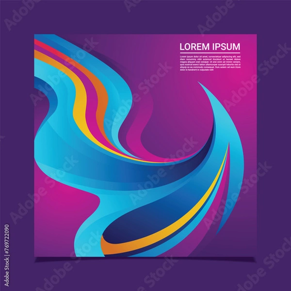 Obraz full color abstract vector background