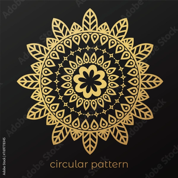 Fototapeta luxury mandala pattern background, circular pattern vector design
