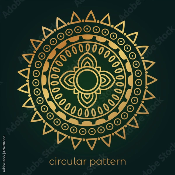 Fototapeta luxury mandala pattern background, circular pattern vector design