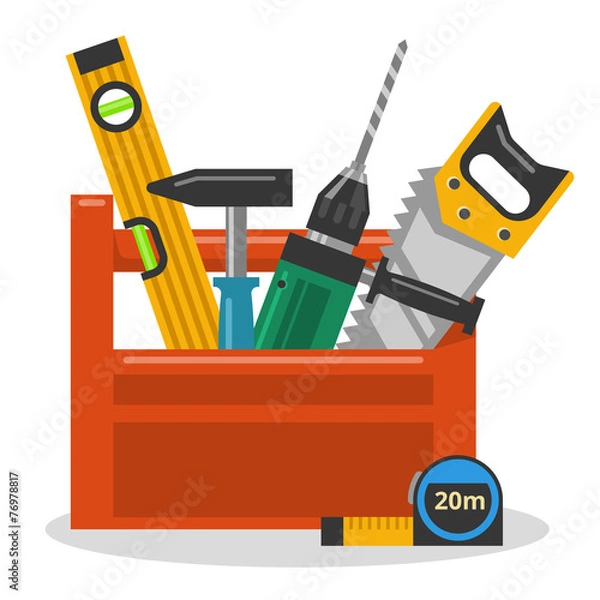 Obraz Tools in toolbox