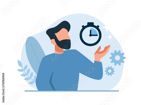 Fototapeta Time management productivity concept