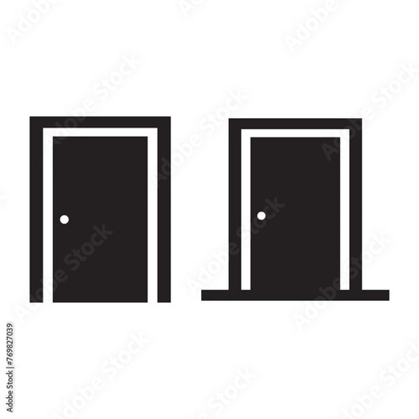 Obraz door set icon symbol illustration