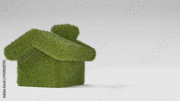 Obraz green ecology house, 3d concept
