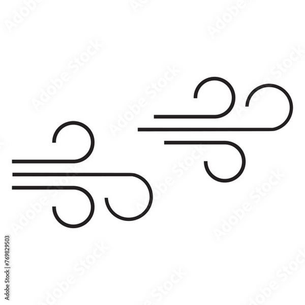 Obraz Wind set icon vector on a white background