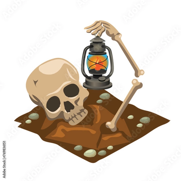 Obraz Halloween skull item