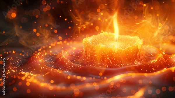 Obraz Combustion within a candle flame