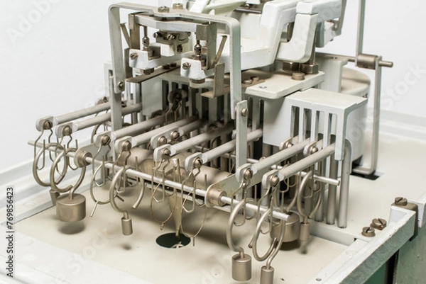 Fototapeta mechanical scale mechanism, weights and levers