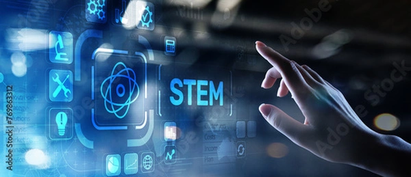 Fototapeta STEM science, technology, engineering, and mathematics as educational category.