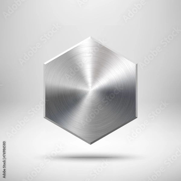 Fototapeta Abstract polygon Button Template