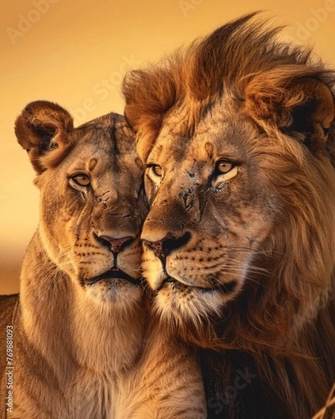 Obraz lion and lioness