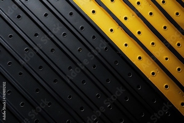 Fototapeta abstract yellow and black pattern with the gradient with floor wall metal texture soft tech diagonal. ai generative