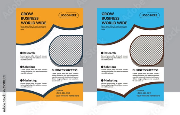 Fototapeta New flyer design template print ready