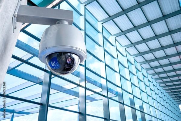 Obraz Kamera bezpieczeństwa, CCTV na miejscu, lotnisko