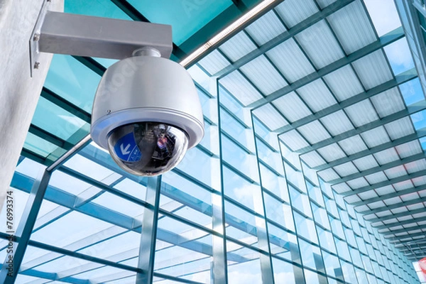 Fototapeta Security Camera, CCTV on location, airport