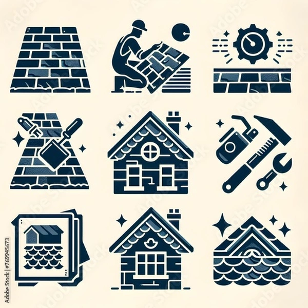 Fototapeta icons set