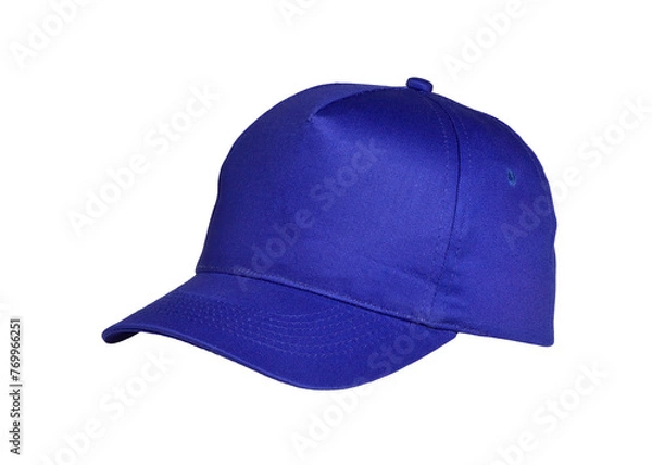 Obraz studio photo of baseball cap blue isolated on white background