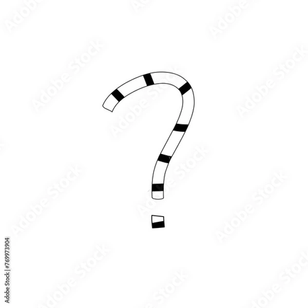 Fototapeta Hand Drawn Question Mark