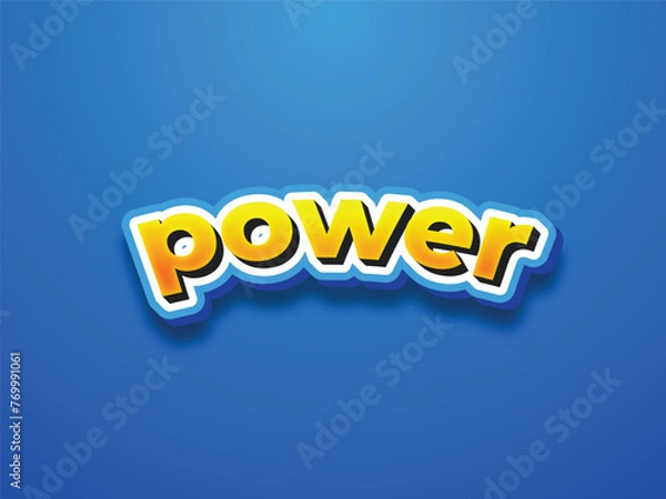 Obraz Power editable text effect template