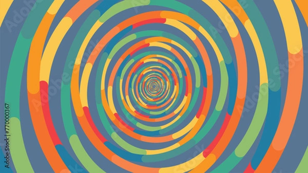 Obraz Abstract spiral wavy data cycle vortex style background. This creative design simple circle dotted urgency background can make your project more meaningful.