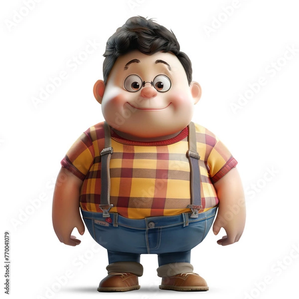 Obraz Cute 3D fat boy character