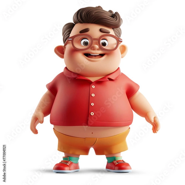 Obraz Cute 3D fat boy character
