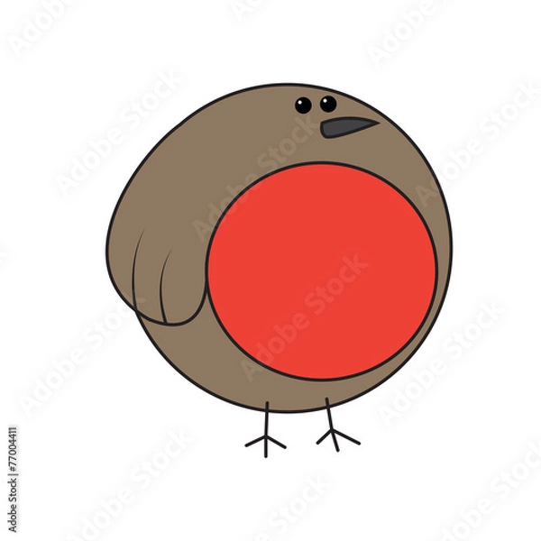 Obraz Cartoon robin vector 