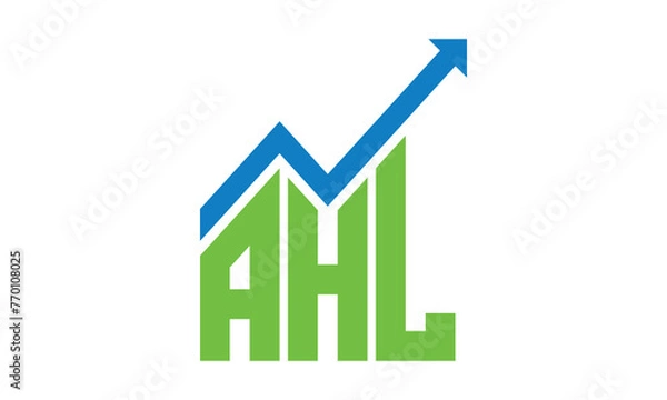 Fototapeta AHL financial logo design vector template.	