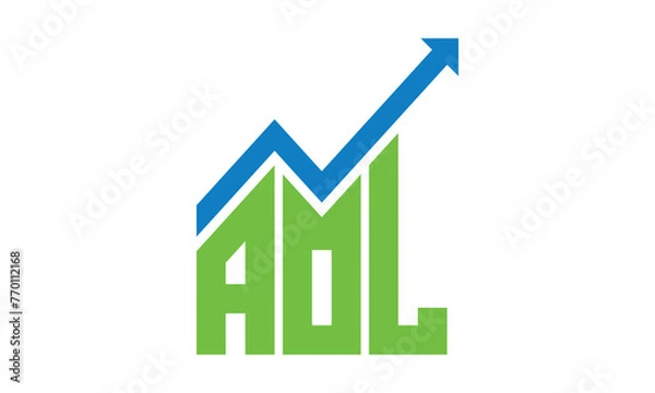 Fototapeta AOL financial logo design vector template.	