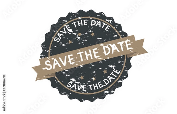 Obraz Save the date vintage rubber stamp vector design.
