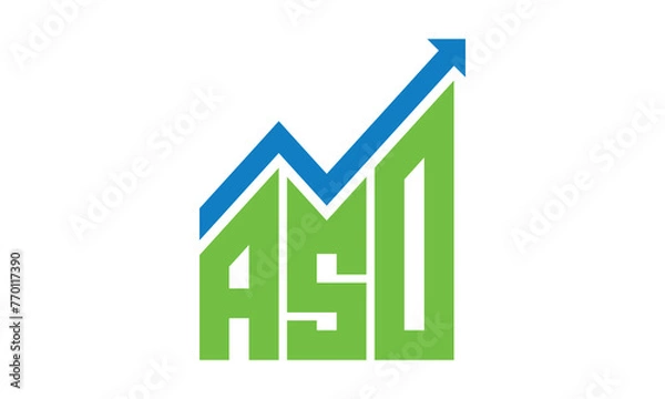 Obraz ASO financial logo design vector template.	