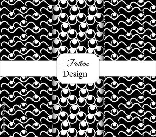 Obraz vector modern black and white pattern design template