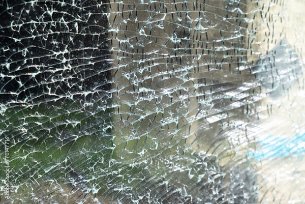 Fototapeta broken glass window texture background